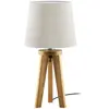 HerzBlut Elli lampe à poser, chêne huilé/crème