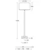 HerzBlut Lampe sur pied Titos, bois, blanc, hauteur 160 cm, E27