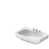 Lavabo - DURAVIT - 1930 - Céramique - 700x500mm - Blanc Alpin - Trop-Plein