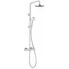 Logo - Colonne de douche avec thermostat, 1 jet, chrome 6809405-00 - Kludi