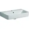 Lavabo Geberit Renova Compact, 60x37cm, trou de robinetterie au centre, Blanc