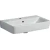 Geberit Renova Compact wastafel met kraangat met overloop 60x37x17 wit