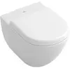 Wc suspendu subway plat, 370 x 560 mm blanc Villeroy&boch