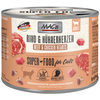 6x200g MAC's boeuf, coeur de poulet - Pâtée pour chat