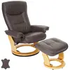 Fauteuil de relaxation - ROYALEDECO - Hamilton - Cuir - Marron - Pivot...