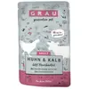 16x125g Grau Bouchées gourmandes poulet, veau - Pâtée pour chat