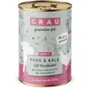 Grau menu gourmand sans céréales 6 x 400 g pour chat - poulet, veau