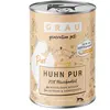 6x 400g GRAU nourriture pour chien poulet pur avec huile de lin humide