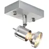 SLV 147441 PLAFONNIER ASTO I EN ALUMINIUM BROSSE, 10 CM, CULOT GU10, 230 V, MAX. 75 W