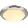 MELAN Plafonnier Ronde E27 60 W 155236 alu-brushed en verre satiné SLV