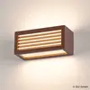 SLV Box-l e27 applique, carrée, fonte rouillée, e27, max. 18w - - rouille