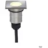 Encastré de sol carré LED blanc chaud SLV - Power Trail Lite - Inox - 1W - IP67