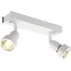 SLV Puri 2 plafonnier, blanc mat, gu10, max. 2X50w, anneau déco inclus