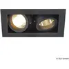 SLV KADUX 2 GU10 encastré carré, noir, max. 2x50W