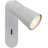 SLV Applique murale Puri 2.0 Cone, gris, largeur 15 cm, métal