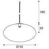 SLV suspension Magico, Ø 55 cm, noir mat, métal
