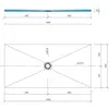 Wedi - Receveur rectangle Fundo Primo écoulement excentré 1800x900x40mm