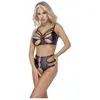 Cottelli Collection Lingerie Ensemble 2 pièces anneau wetlook noir