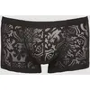 Svenjoyment Boxer Transparent Effet d'Optique pour Homme, Noir, Taille S Noir Small