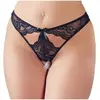 NO:XQSE - Culotte Ouverte en Dentelle - Noir