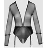 Cottelli BONDAGE Body Ouvert Anneaux & Menottes Noir