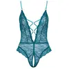Body ouvert à l'entrejambe - Bleu-vert