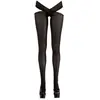 Cottelli Collection Collant Ouvert Taille Croisée Noir