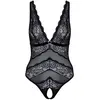 Cottelli Lingerie - Body Tout Usage avec Entrejambe Ouverte - Noir