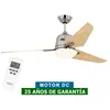 Ventilateur de plafond avec lumière CasaFan 513250 eco aviatos 132 Erable / Chrome Satiné bn-ah