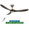 CasaFan Ventilateur Eco Genuino 152 chromé/noyer