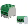 Bornier Répartiteur Vert - 160A - Cu ou Alu- 8 trous ( 2x35 et 6x25 mm...