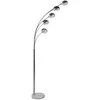 Lampadaire - Kare design - 5 branches - Chromé - Gris - Métal