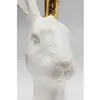 Déco - KARE - Tête de lapin blanc et doré - 30 cm - Polyrésine - Design contemporain