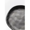 Kare Design Assiette plate en grès noir D26 - Lot de 4