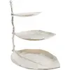 Porte-bijoux feoeilles argentées 45cm Kare Design