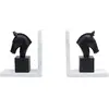 Kare Serre-Livres Horse (2/Ensemble) Déco, Plastique, Noir, 21x36x8cm