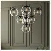 Suspension Lasmina 10 globes noire Kare Design