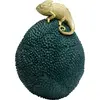 KARE Boîte décorative Caméléon, hauteur 34 cm, vert foncé, or
