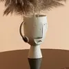 Kare Vase Face Pot 30 cm, grès, gris 51689 23 x 16 x 30