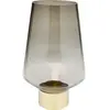Kare 51137 Vase en verre teinté avec revêtement en laiton