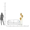 Kare Design Lampadaire en verre déstructuré et acier doré