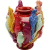 vase oiseaux exotiques 35cm