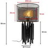 lampe coachella 59cm noire