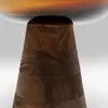 Kare Design Vase en verre ambré et bois massif