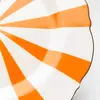 Kare Design Assiette plate en porcelaine blanche et orange D22 - Lot de 6