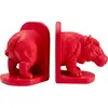 Serre-livres hippopotame rose set de 2 Kare Design TU