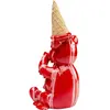 Déco ours assis glace rouge Kare Design