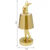 Lampe Animal lapin LED 29cm dorée Kare Design