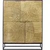 KARE Armoire 4 portes en acacia et manguier massif doré