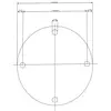 KARE Cadre de Table d'invitation en métal Blanc Ø 60 cm Ø 60 cm